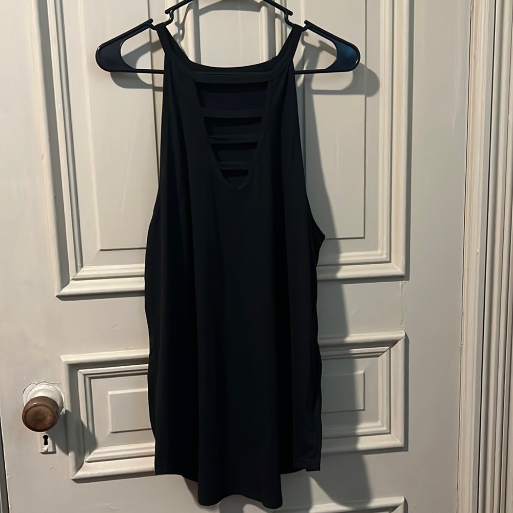 Shein black cutout tank xl